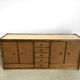 Buffet vintage en rotin et travertin, années 1960