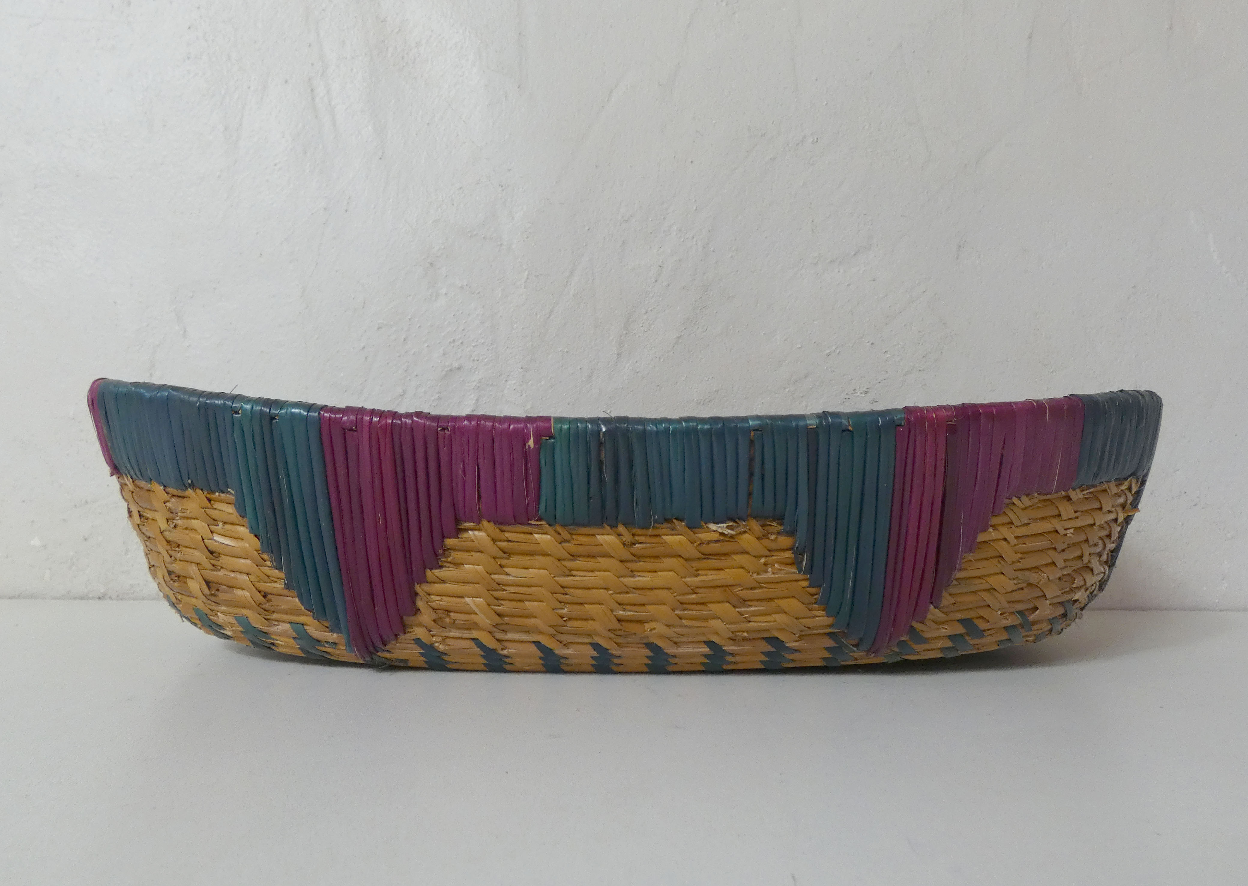 Vintage ethnic oval basket
