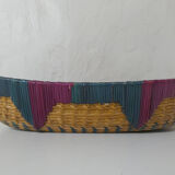 Vintage ethnic oval basket