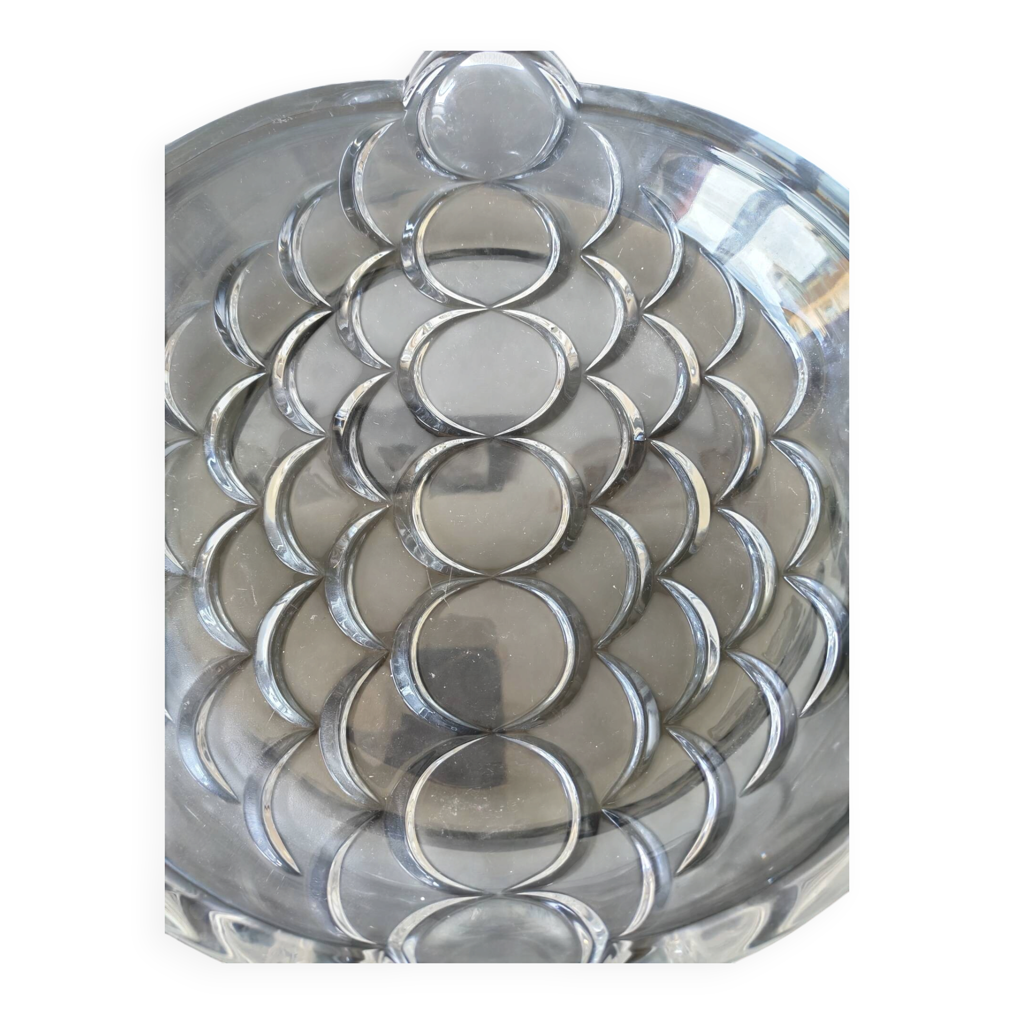 Scandinavian glass art bowl by Ann Warf for Kosta Boda