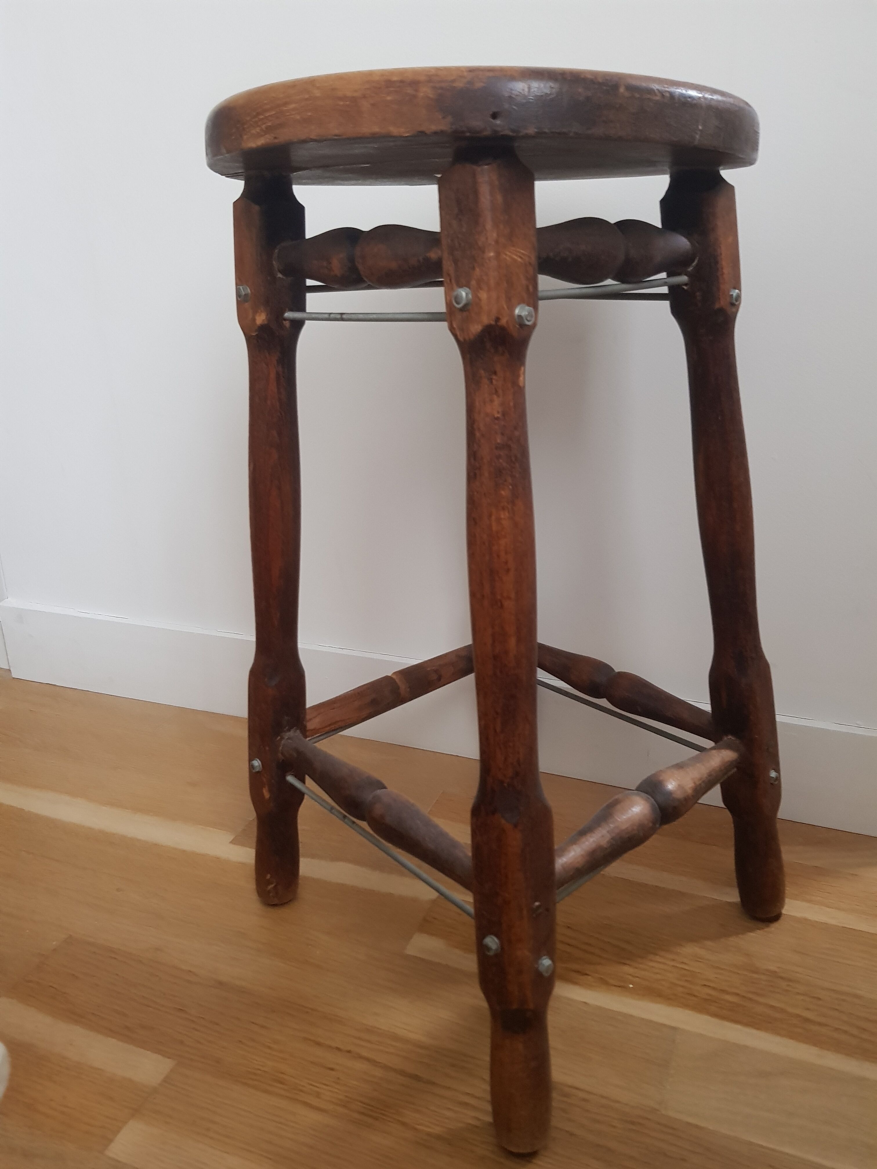 vintage wooden stool