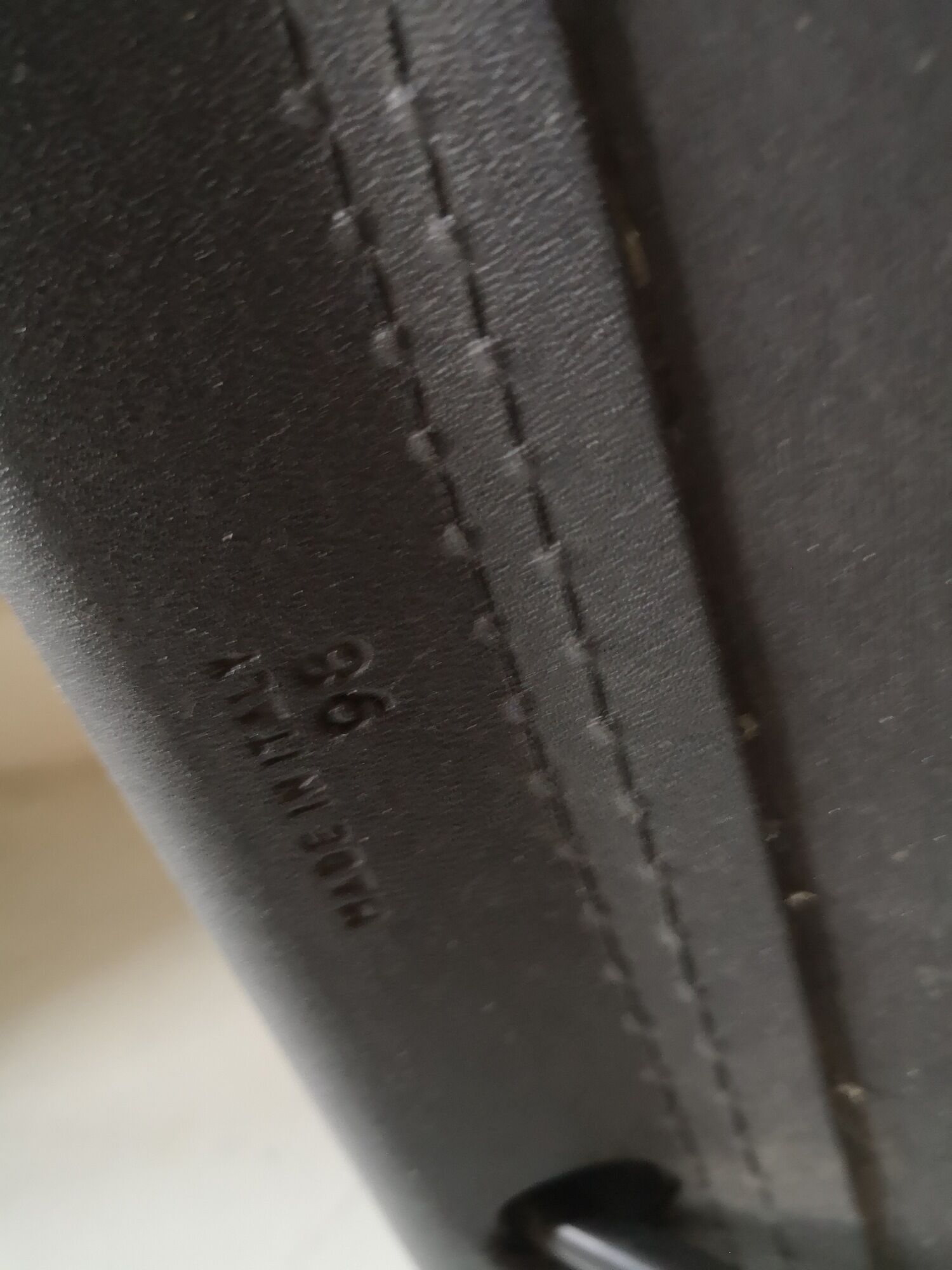 tubular armrest chair metal black matte & leather, Italy 1970