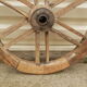 Old teak plow wheel