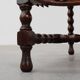 18th-Century Belgian Baroque Armchair in Wood and Leather, Louis XIV Period