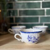 3 Sarreguemines earthenware lunches, Lancaster decor.