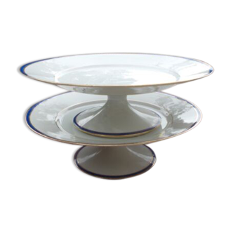 Old pair of Limoges Porcelaine compotiers