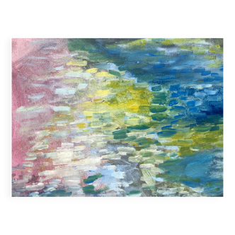 Tableau huile abstrait