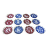 Porcelain Coasters by Raymond Peynet for Rosenthal Studio Line, 1960s, Set of 12