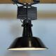Industrial Black Enamel Scissor Ceiling Lamp, 1930s
