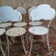 Suite de 8 chaises de jardin en fer forgé