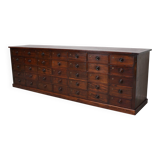 Very Large Antique Hardwood Apothecary Cabinet / Bank of Drawers, ca 1900