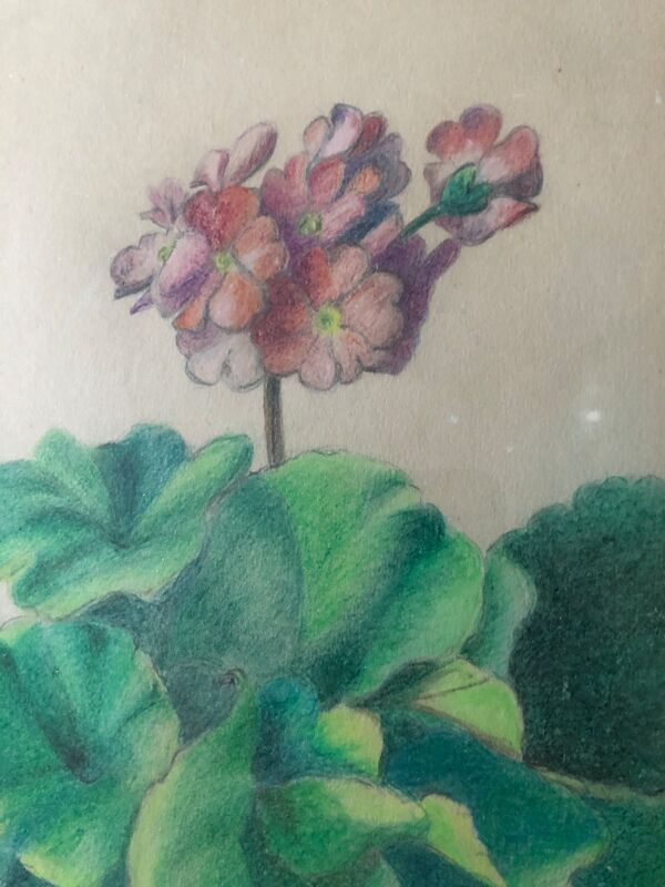 Pastel de fleurs vintage