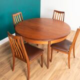 Retro Teak GPlan 1960s Fresco Dining Table & 4 Four Chairs By Victor Wilkins