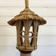 Pair of Tiki Style Lantern Floor Lamps in Bamboo & Rattan – Vintage