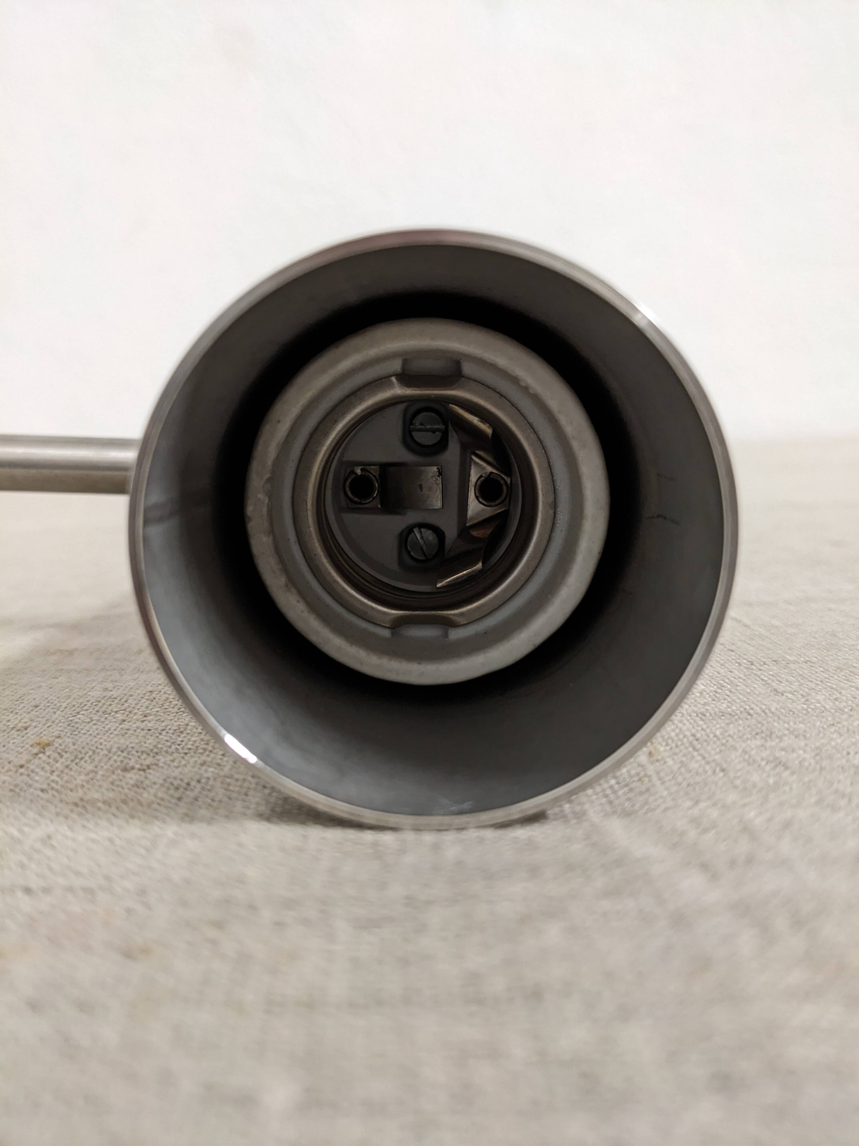 Stainless steel spotlight, 60s-70s