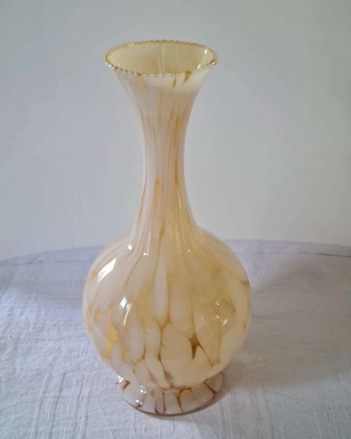 Large blown Clichy glass vase