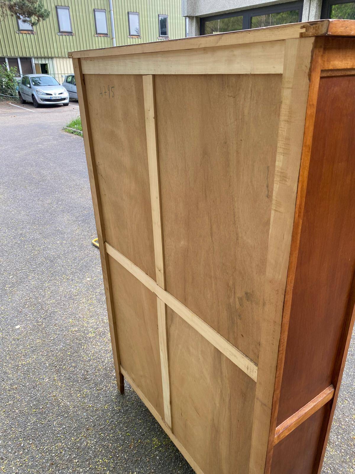 Vitrine parisienne en bois des années 50