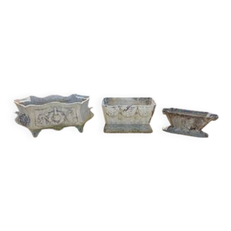 3 cast iron planters 1900: Charleville - Mézières