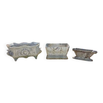 3 cast iron planters 1900: Charleville - Mézières