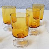 6 70's amber-coloured walking glasses