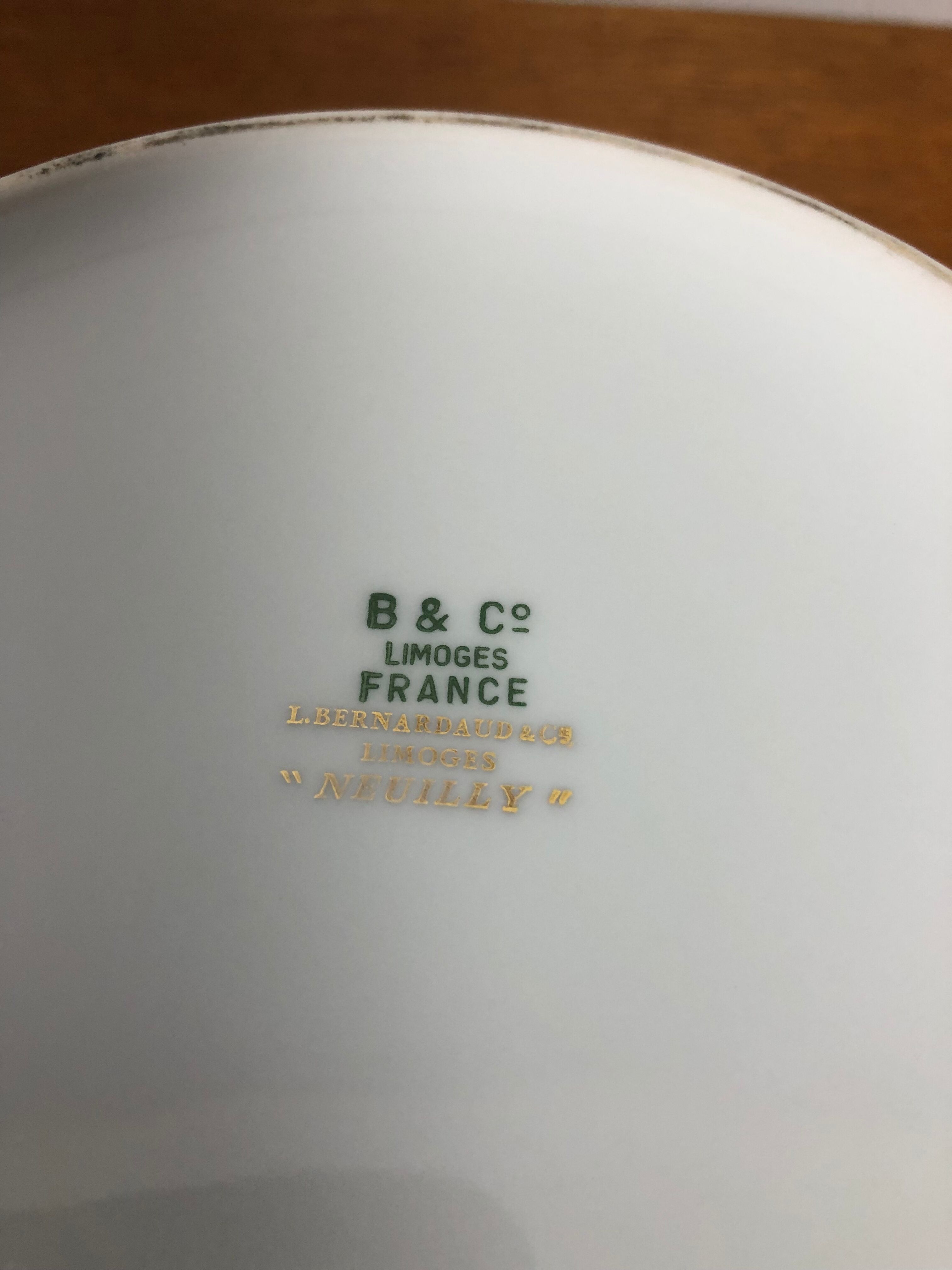 Limoges porcelain soup bowl, Bernardaud