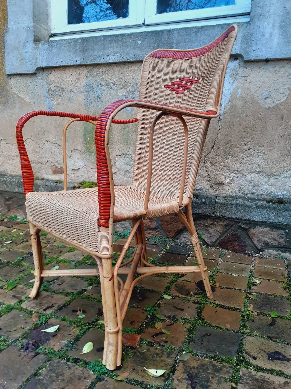 Fauteuil en rotin année  70