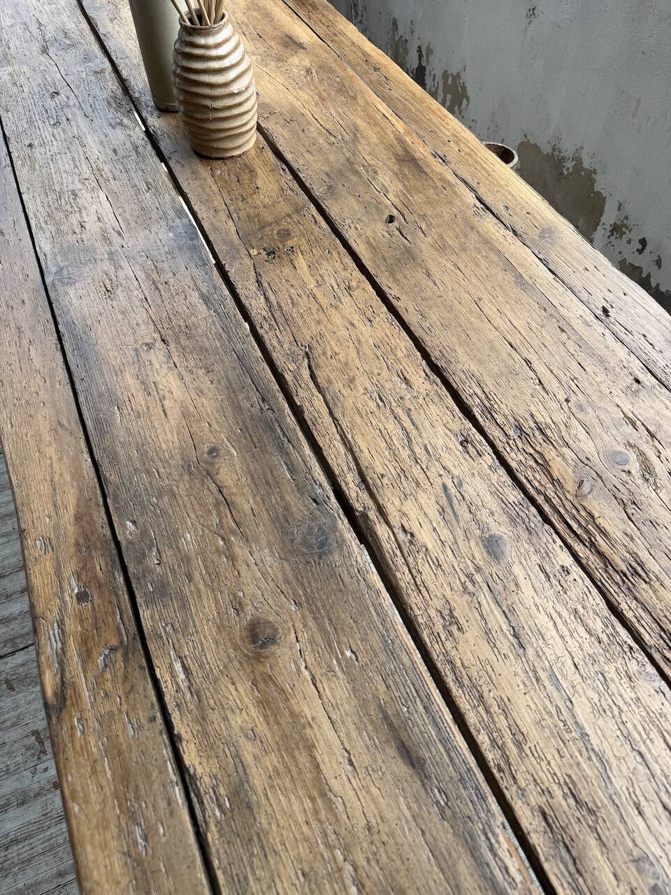 Brutalist popular art table XXL 3.5m/4m pine and oak