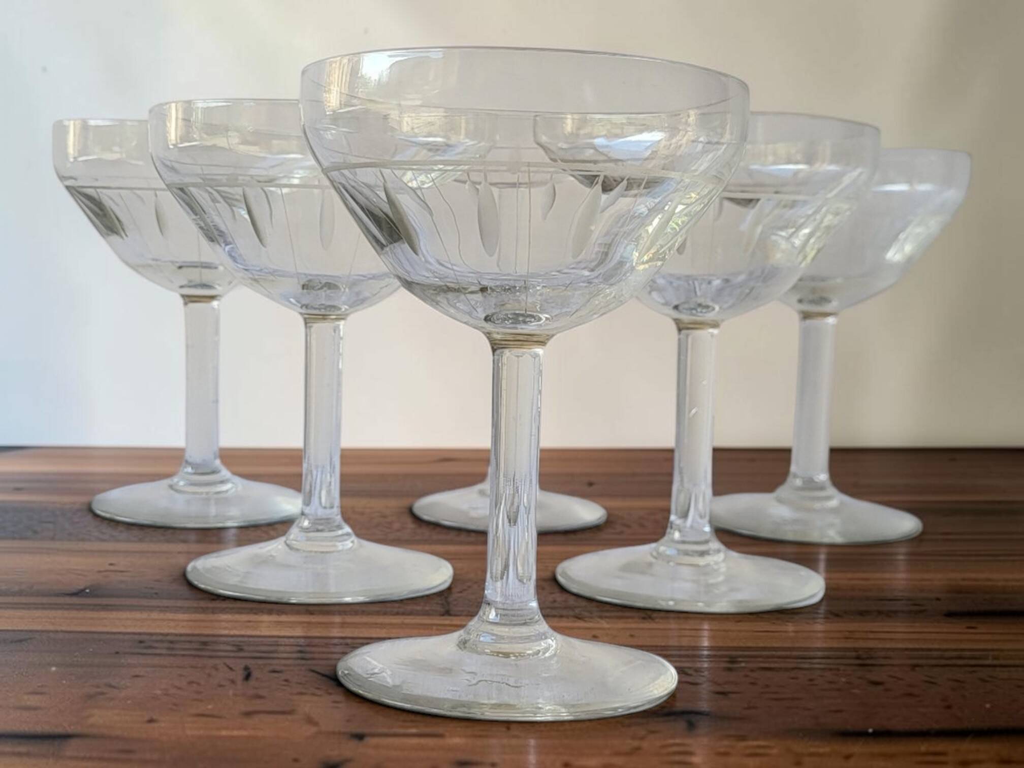 6 coupes à champagne Art déco
