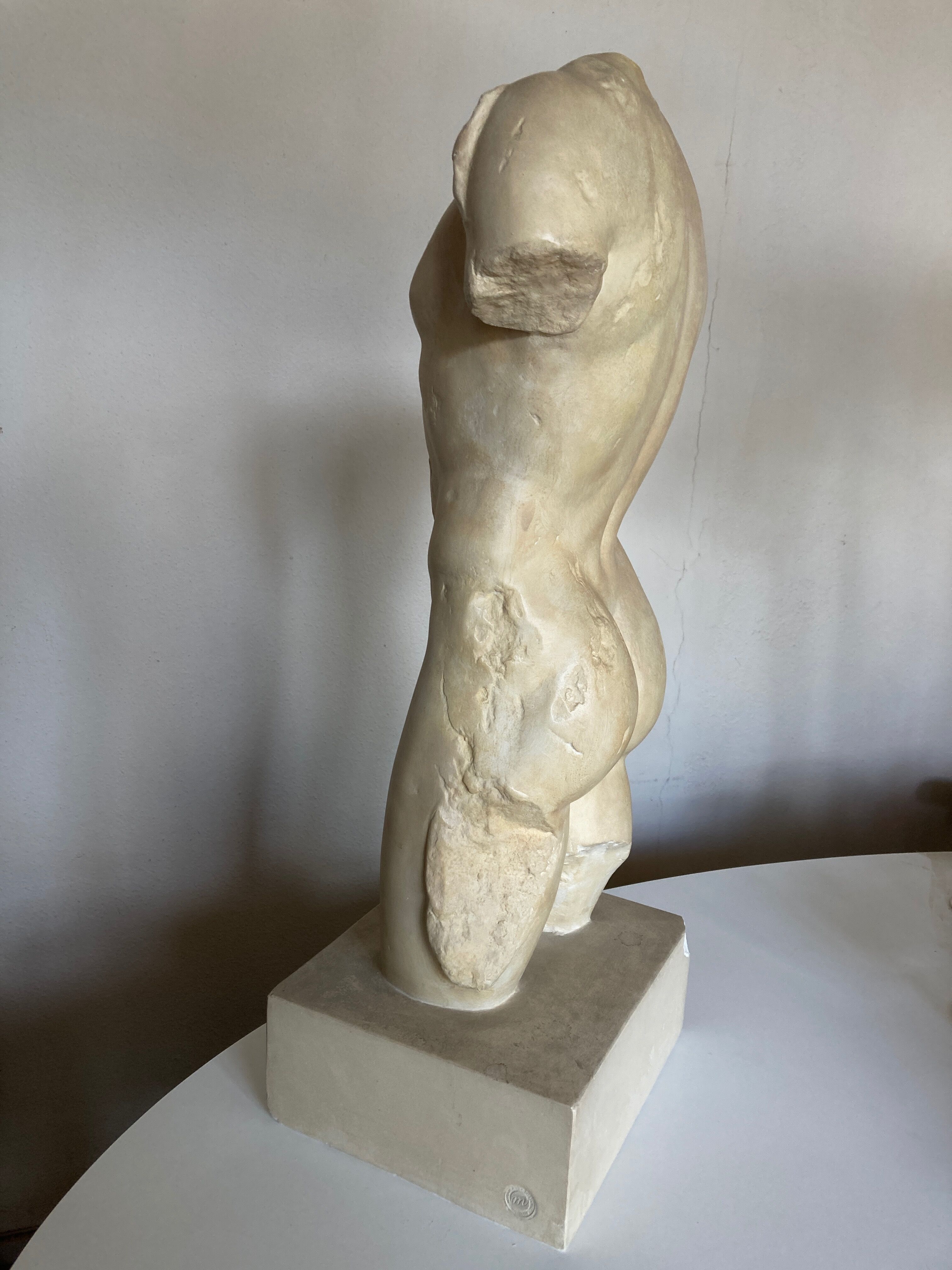 Buste d'Héraclès nu en plâtre XXXL Le Louvre