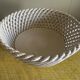 Mid-century woven ceramic basket / empty pocket, diameter 19 cm