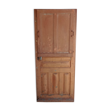 Old glazed door with its shutter