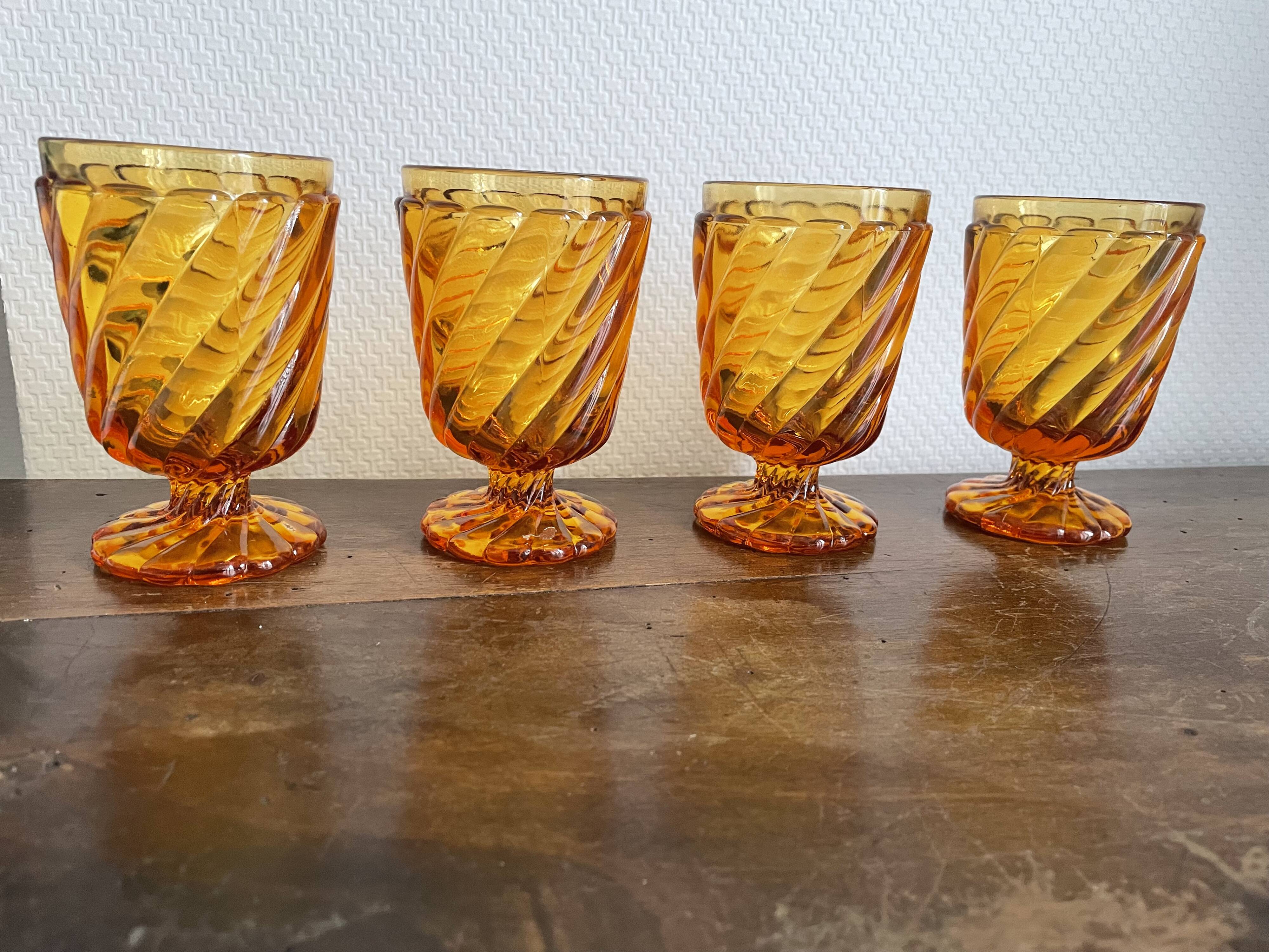 Baccarat amber glasses