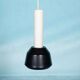 Vintage pendant light design, retro black and white ambient lamp.