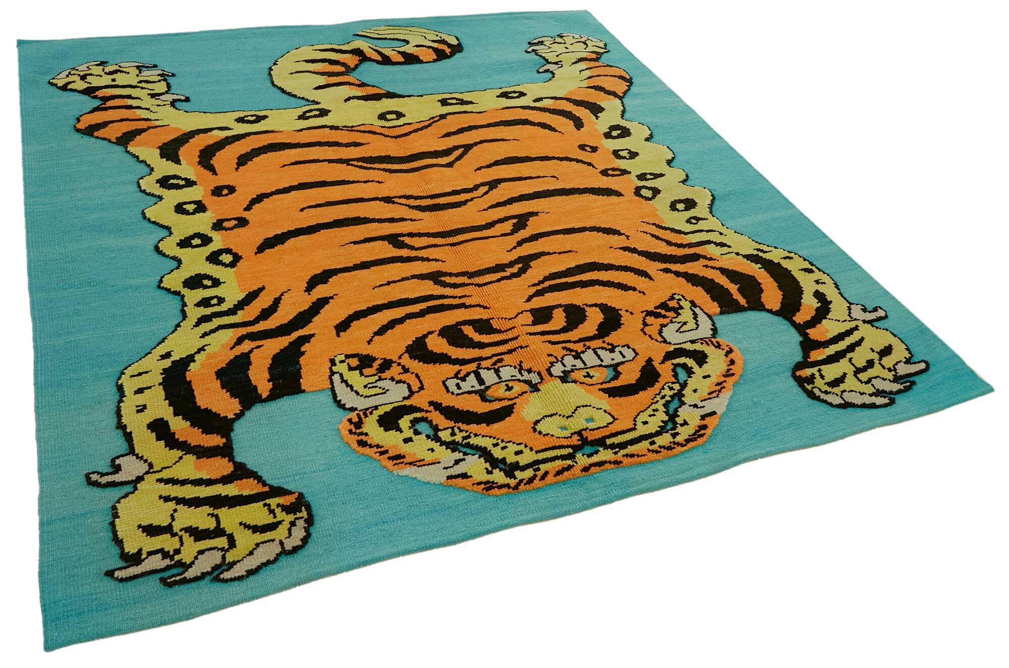 Turkish Handknotted Wool Tiger Rug  183 cm x 200 cm