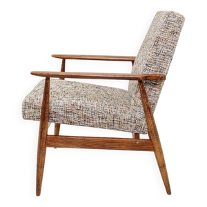 Fauteuil en tissu multicolore