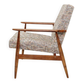 Vintage Multicoloured Fabric Armchair Mid-Century Design, 1960