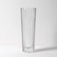 Vase vintage en verre pressé clair et élégant par Miloš Filip / Nemšová / 1962