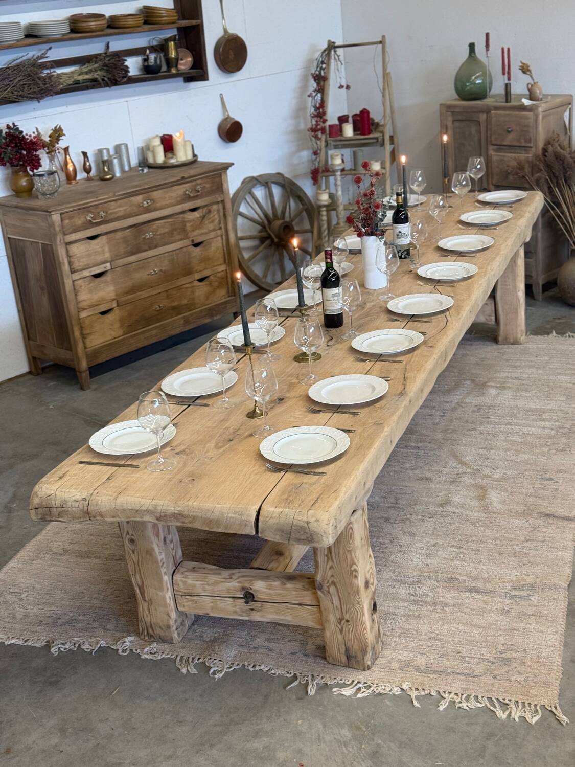 Very large renovated farmhouse table