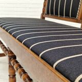 1950s, Scandinavian bench-sofa, ash wood, wool, original condition.