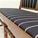 Années 1950, banquette-canapé scandinave, bois de frêne, laine, état d'origine.