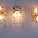 Crystal Wall Lamps set of 3 by J.T. Kalmar, 1960s