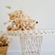 Antique white wicker coffee table