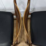 Set of 2 minimalist black chairs