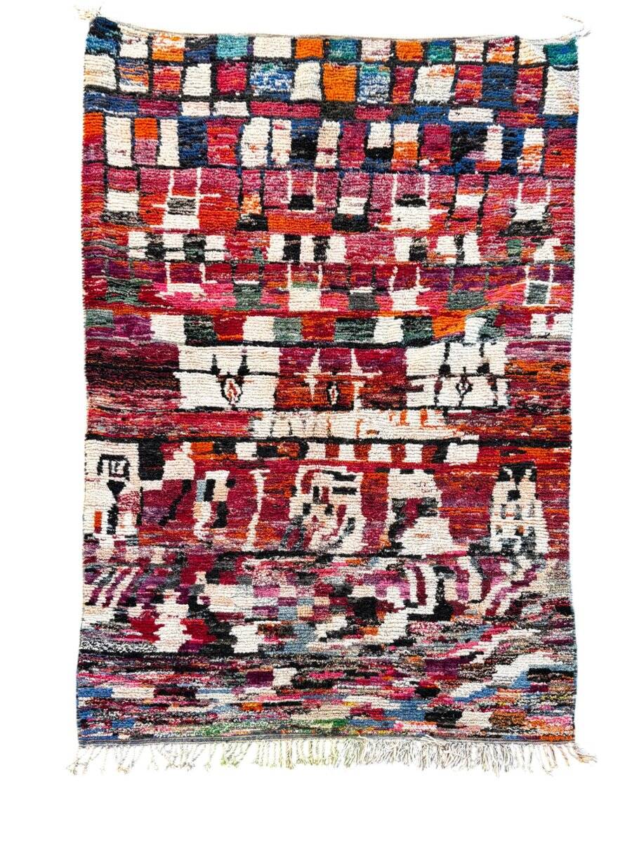 Multicoloured Moroccan Berber rug for the living room.