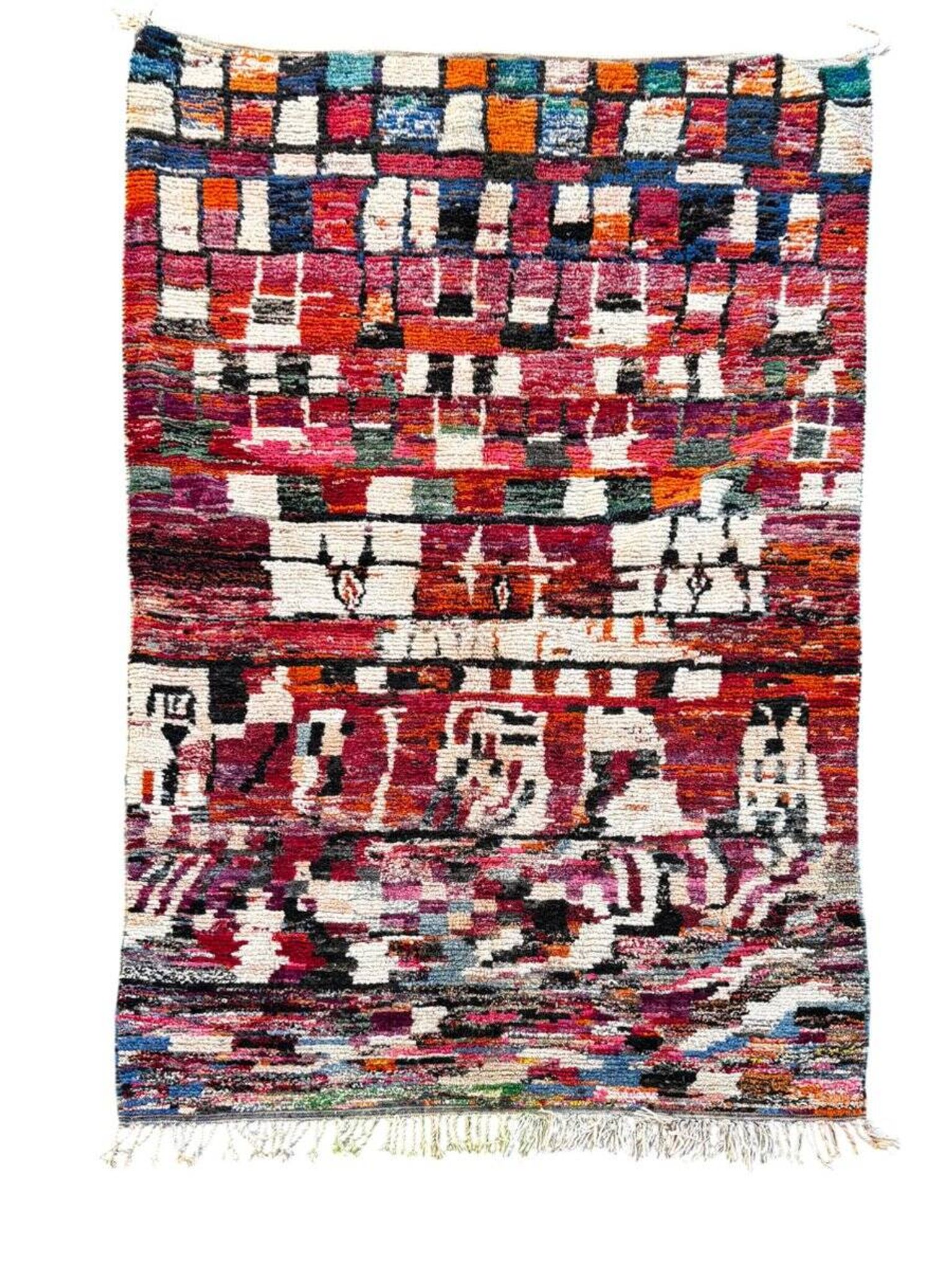 Multicoloured Moroccan Berber rug for the living room.