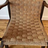 Bauhaus armchair in rope and wood