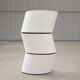 Modules / poufs design blancs inclinés – lot de 3