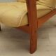 Yellow leather armchair, Danish design, 1960s, production: Denmark