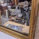 Miroir ancien doré à la feuille glace piquée