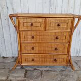 Rattan chest of drawers